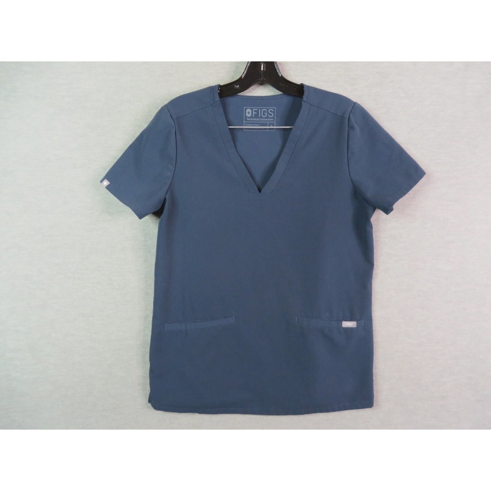 Figs Adult Shirt S Blue Scrubs Short Sleeve Medical Technical Collection Nurse